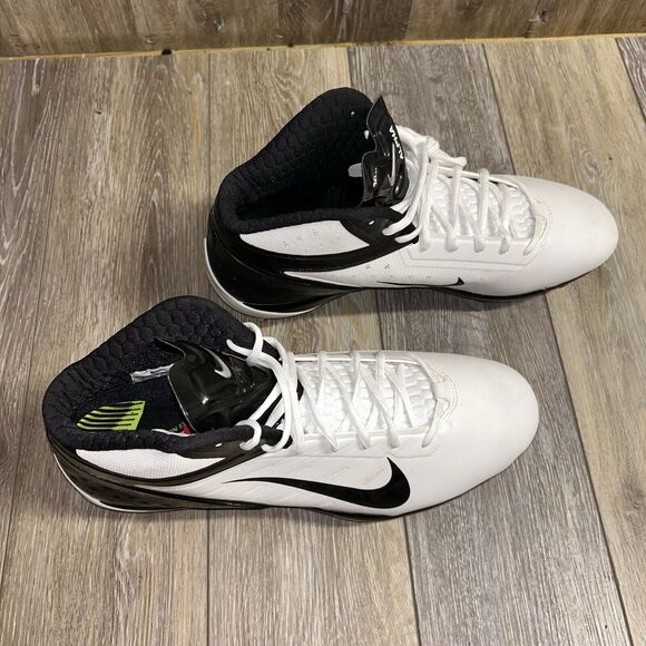 Nike Alpha Talon Elite 3/4 Mens Size 16 Football Cleats White Black 512482-100 - Picture 2 of 12
